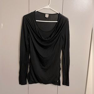 Black long sleeve with scoop neck